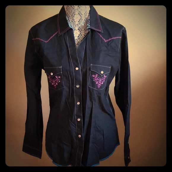 Ladies country and western blouse - Picture 1 of 8
